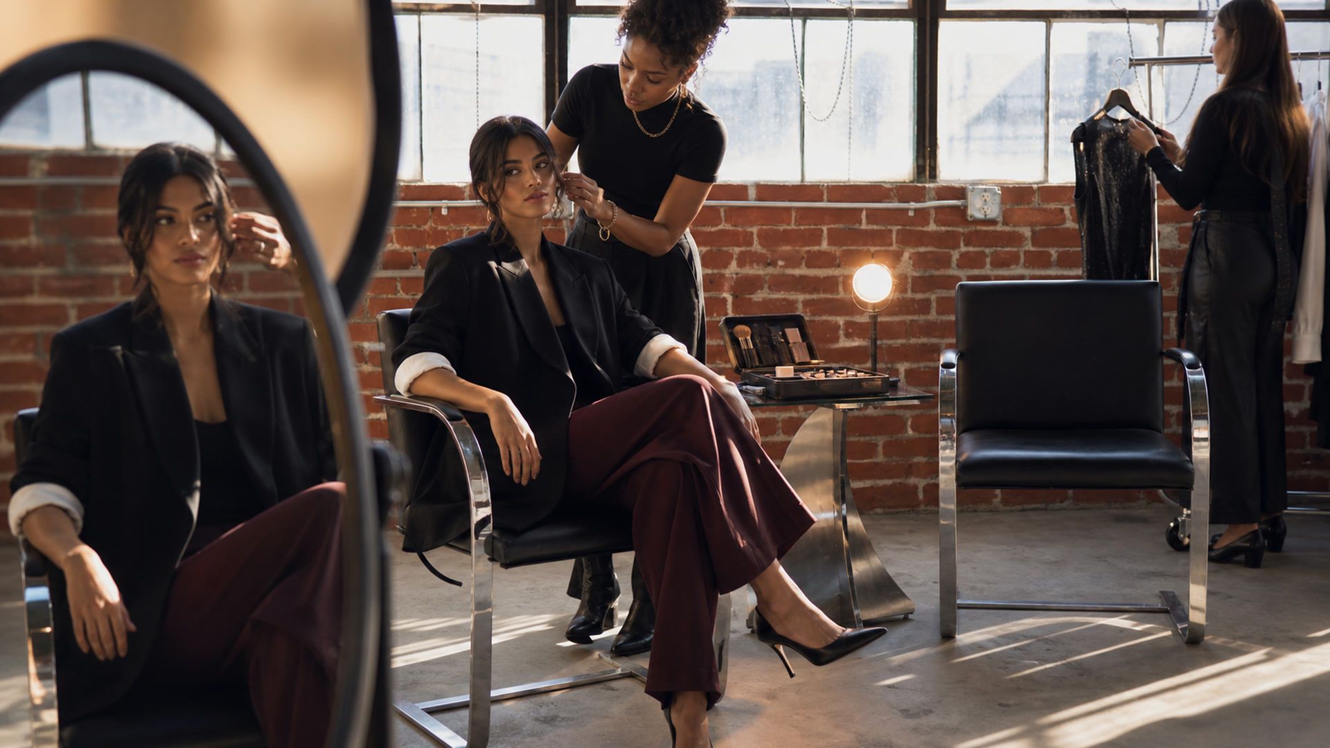 Conceptual fashion preparation in the Citadel Riverside beauty lounge
