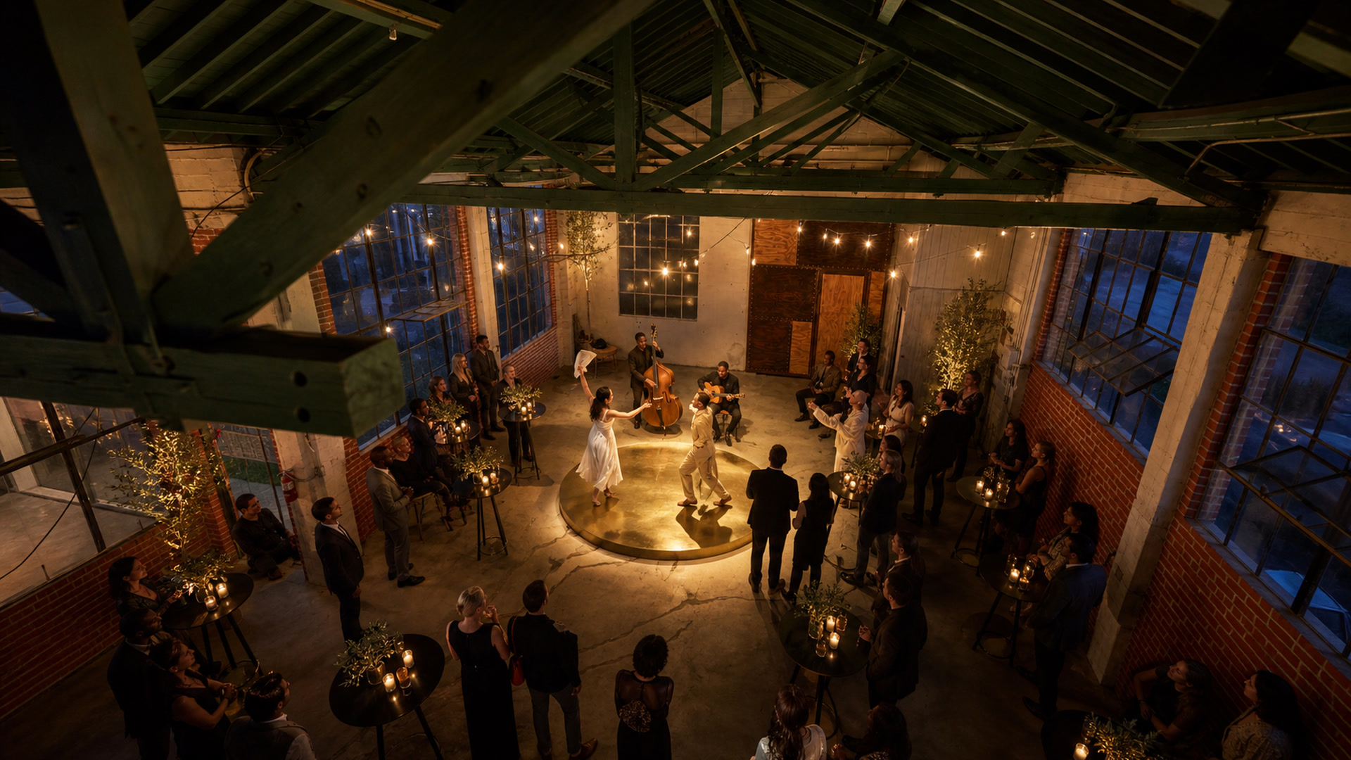 Conceptual cultural celebration beneath the green trusses at Citadel Riverside